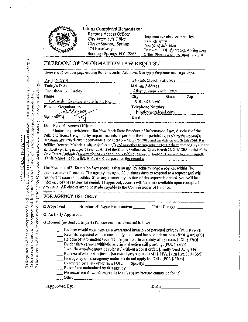 FOIL Appeal City Center Madigan-4